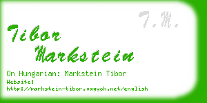 tibor markstein business card